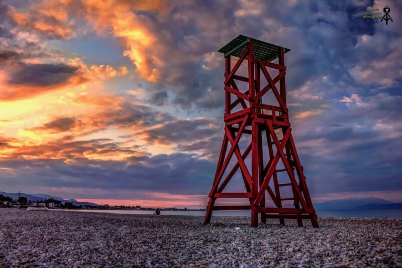 Theseus Troizinian - Lifeguards tower. Beach of Vrachati