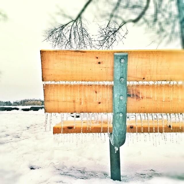 frozen bench